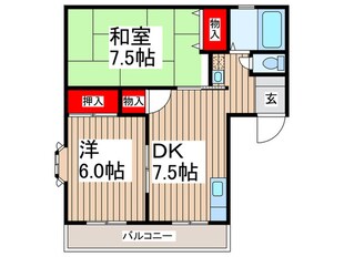 キャロットフィールドAの物件間取画像